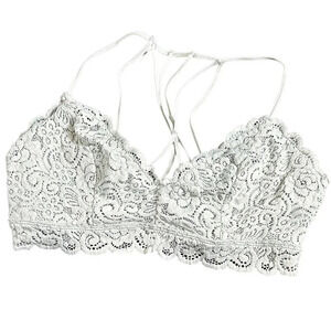 Boutique Purchased Sage Green Lace Strappy Bralette Bra Top - medium